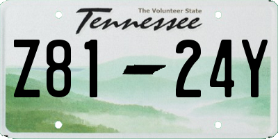 TN license plate Z8124Y