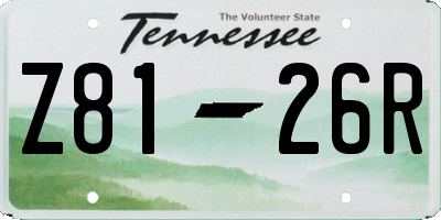 TN license plate Z8126R