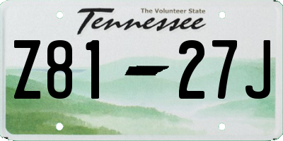 TN license plate Z8127J