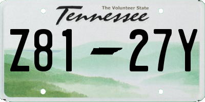 TN license plate Z8127Y