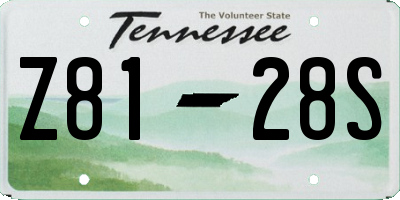 TN license plate Z8128S