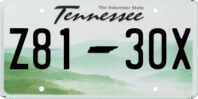 TN license plate Z8130X