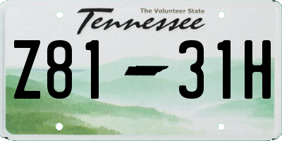TN license plate Z8131H