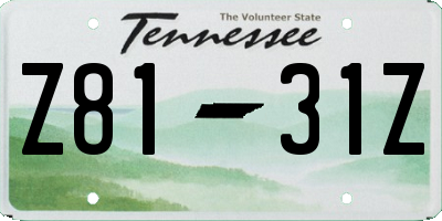 TN license plate Z8131Z