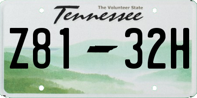 TN license plate Z8132H