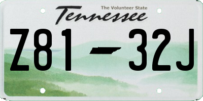 TN license plate Z8132J