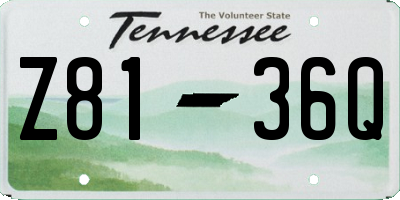 TN license plate Z8136Q