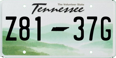 TN license plate Z8137G