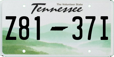 TN license plate Z8137I