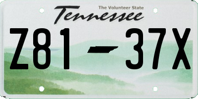 TN license plate Z8137X