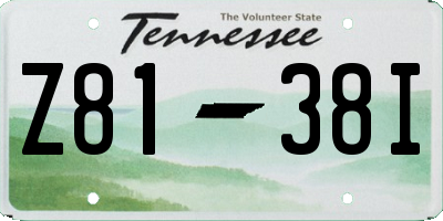TN license plate Z8138I