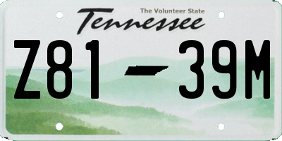 TN license plate Z8139M