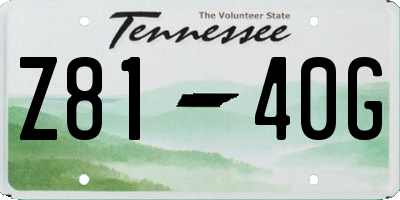 TN license plate Z8140G