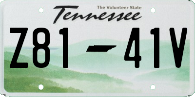 TN license plate Z8141V