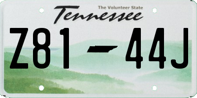 TN license plate Z8144J