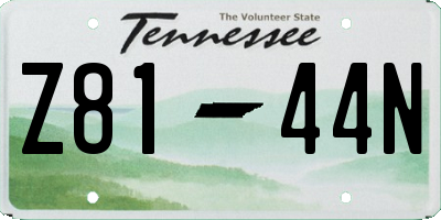 TN license plate Z8144N