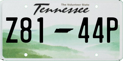 TN license plate Z8144P