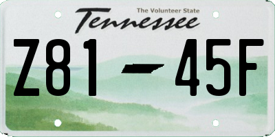 TN license plate Z8145F