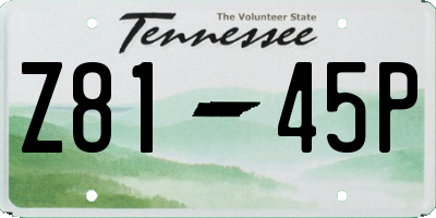 TN license plate Z8145P