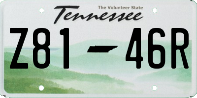 TN license plate Z8146R