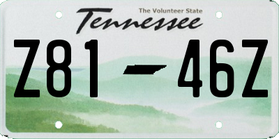 TN license plate Z8146Z