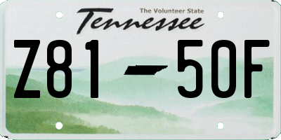 TN license plate Z8150F