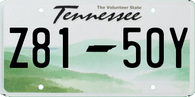 TN license plate Z8150Y