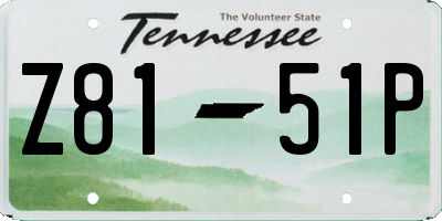 TN license plate Z8151P