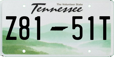 TN license plate Z8151T