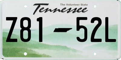 TN license plate Z8152L
