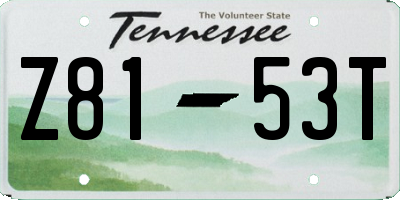 TN license plate Z8153T