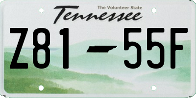 TN license plate Z8155F
