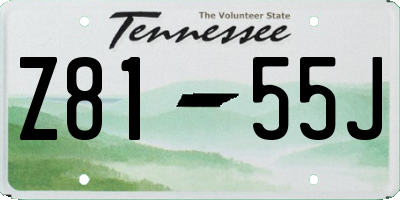 TN license plate Z8155J