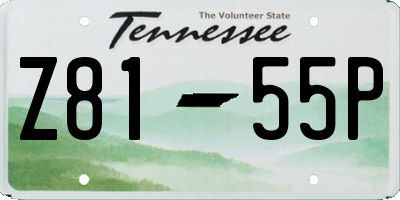 TN license plate Z8155P