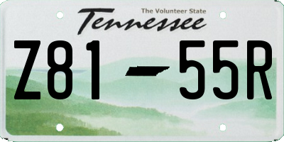 TN license plate Z8155R