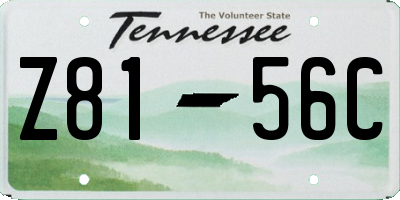 TN license plate Z8156C