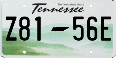 TN license plate Z8156E