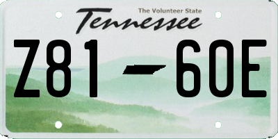 TN license plate Z8160E