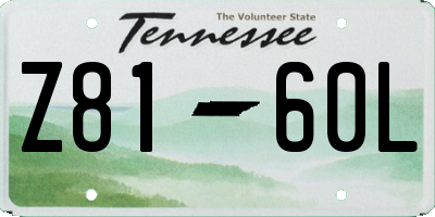 TN license plate Z8160L