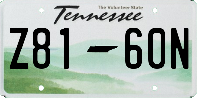 TN license plate Z8160N