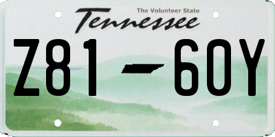 TN license plate Z8160Y