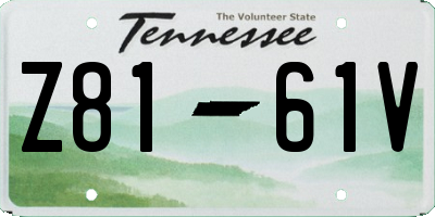 TN license plate Z8161V