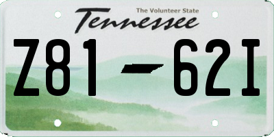 TN license plate Z8162I