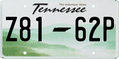 TN license plate Z8162P