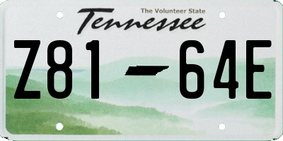 TN license plate Z8164E