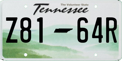 TN license plate Z8164R