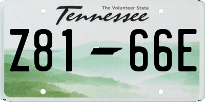 TN license plate Z8166E