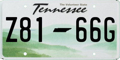 TN license plate Z8166G