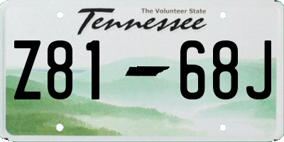 TN license plate Z8168J