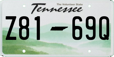 TN license plate Z8169Q